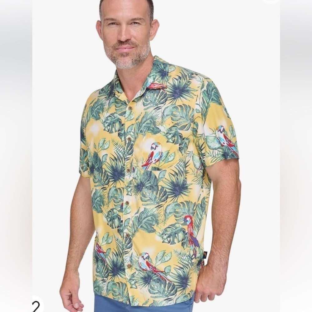 Margaritaville Men's Island Reserve Print Aloha Shirt
